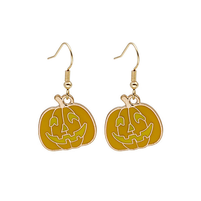 Spooky Oil Drip Alloy Earrings