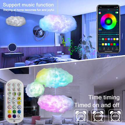 USB Cloud Light APP Contrôle Synchronisation de la Musique 3D RGBIC Lumière Ambiante Simulation de Foudre Nuages ​​​​Chambre Lumière de la Chambre