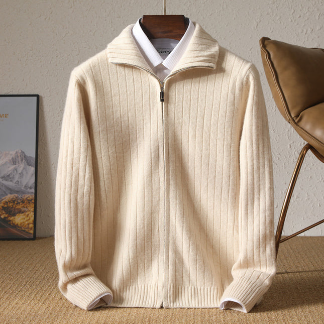 Men's Wool Zipper Sweater