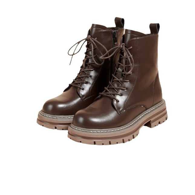 Retro British Style Lace-Up Ankle Boots for Men